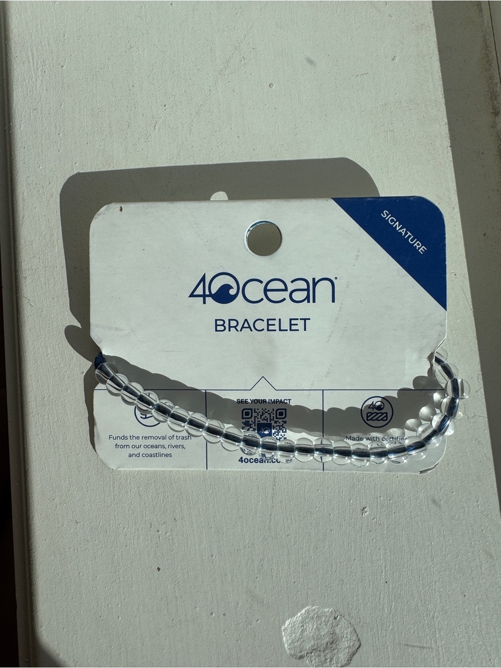 4ocean Signature Clear Beaded Bracelet